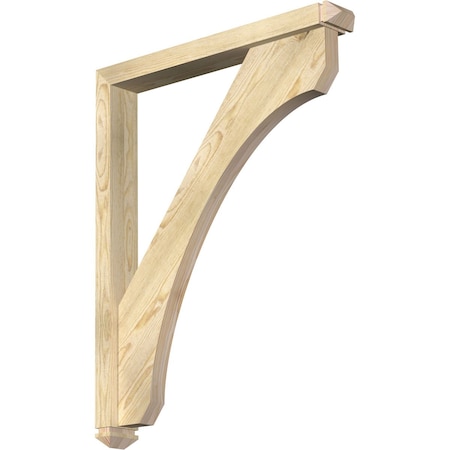 Legacy Arts And Crafts Rough Sawn Bracket W/ Offset Brace, Douglas Fir, 4W X 30D X 38H